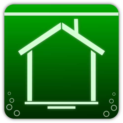 Zielona ikona domu