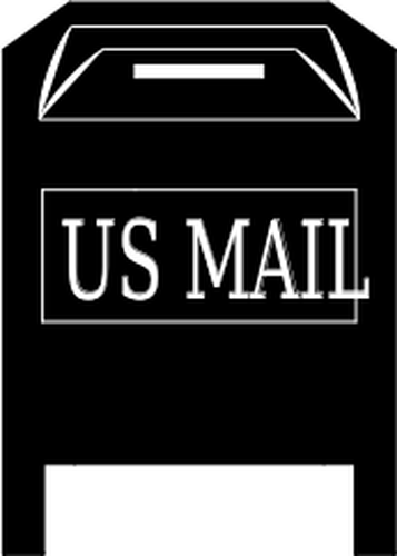 Černá a bílá poštovní schránka