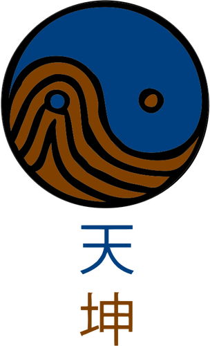 Vector image of heaven and Earth Yin-Yang symbol