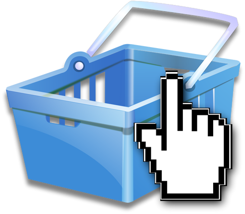 eShop blaue Symbol Vektor-Bild