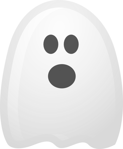 Vector illustration of cartoon ghost