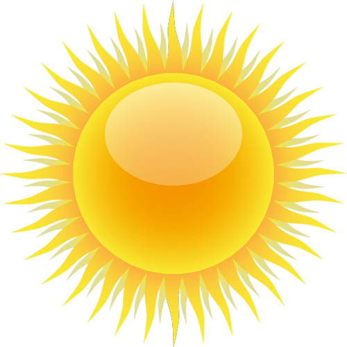 בתמונה וקטורית של השמש