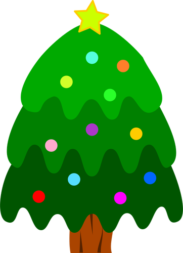 Pomul de Crăciun decorare Vector
