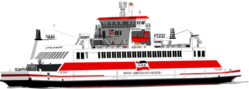 Image vectorielle de passagers croisière bateau