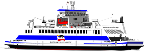 Passenger cruise ship vector drawing