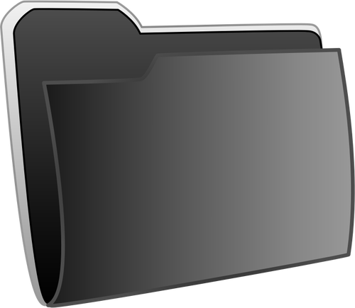 黒のフォルダー アイコンのベクトル画像