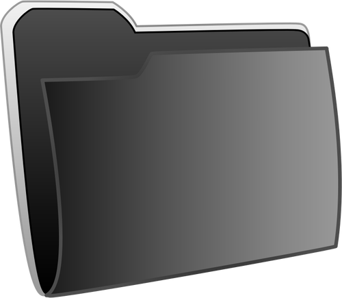 Vector image of black folder icon