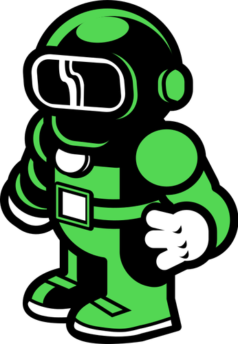 Grüne spaceman