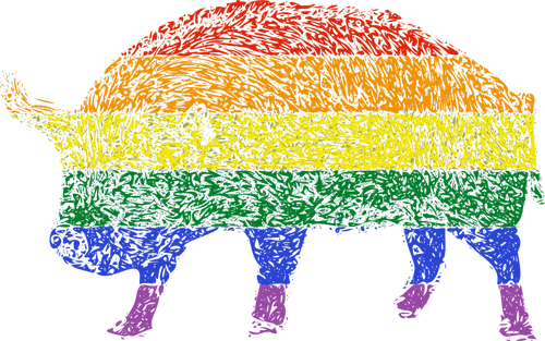 Gay bull vector illustration