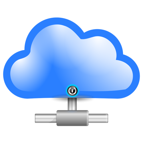 Secure cloud computing icon vector image