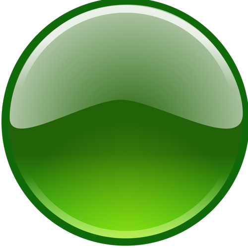 Green glossy button