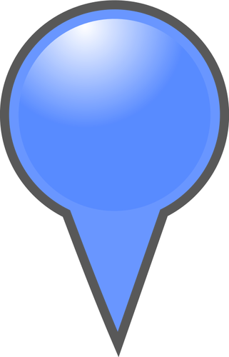 Modrá mapa ukazatel