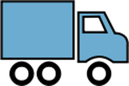 Blue truck icon vector image