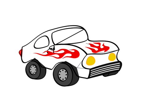 Cartoon sporty car vector drawing