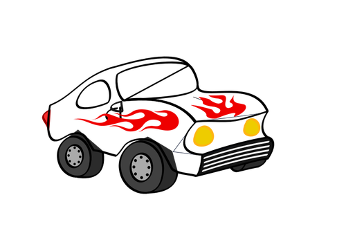 Cartoon sporty car vector drawing