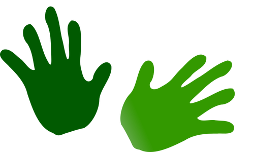 Grønne handprints
