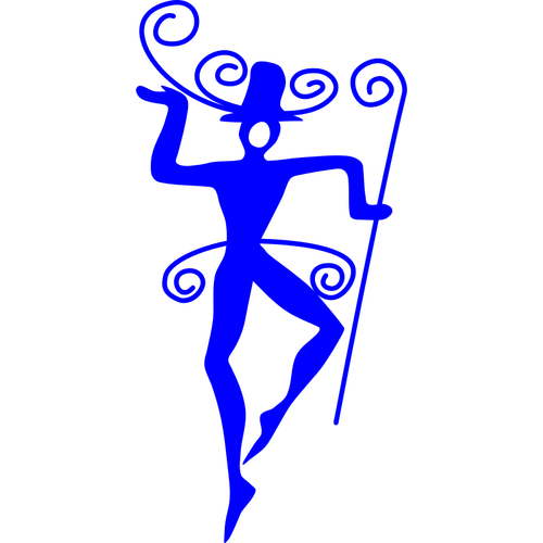 Vane dancer silhouette vector image