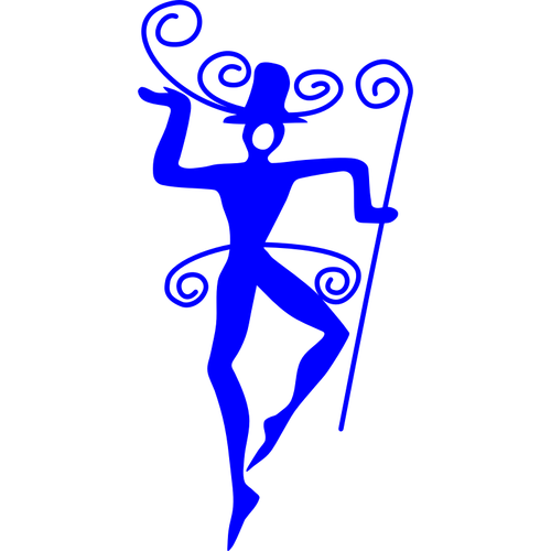 Vane danser silhouet vector afbeelding