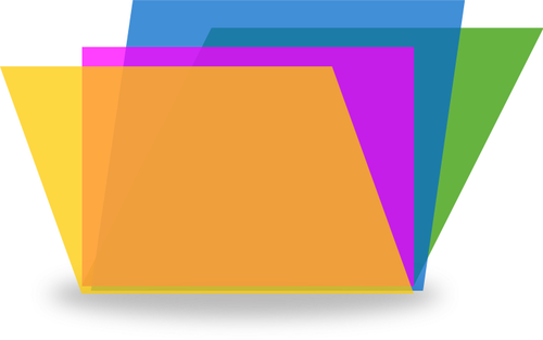 다채로운 컴퓨터 폴더 아이콘의 벡터 이미지