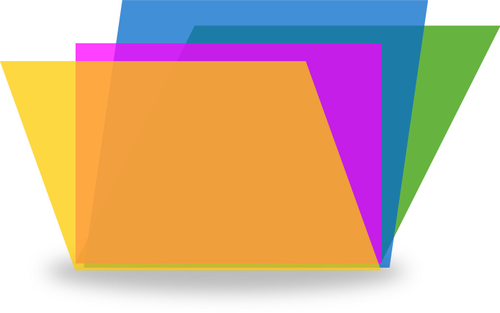 Vector image of colorful computer folder icon