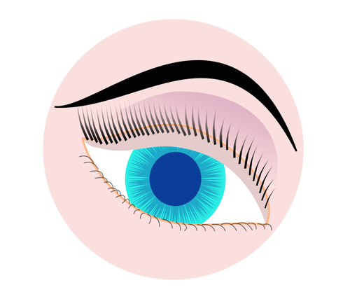 Ilustración de ojo azul