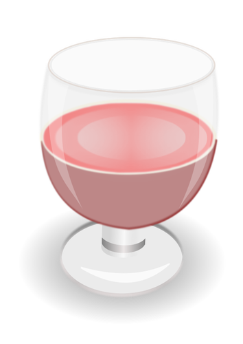 Red wine glass in vector graphics