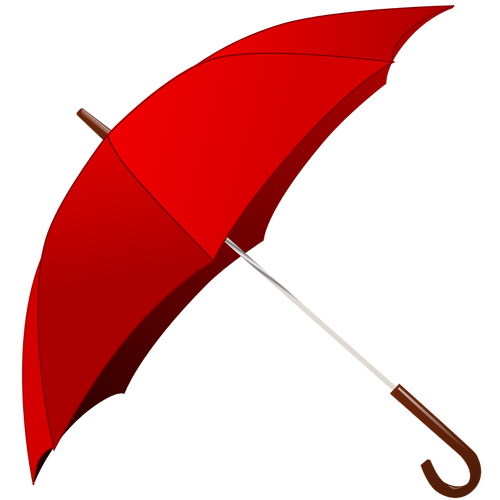 Open red umbrella vector image