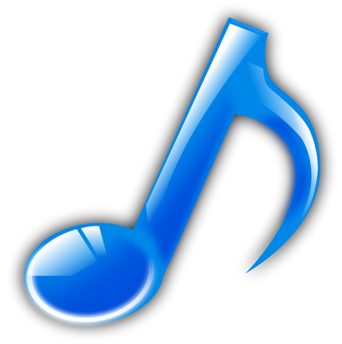 Music note with reflections vector image