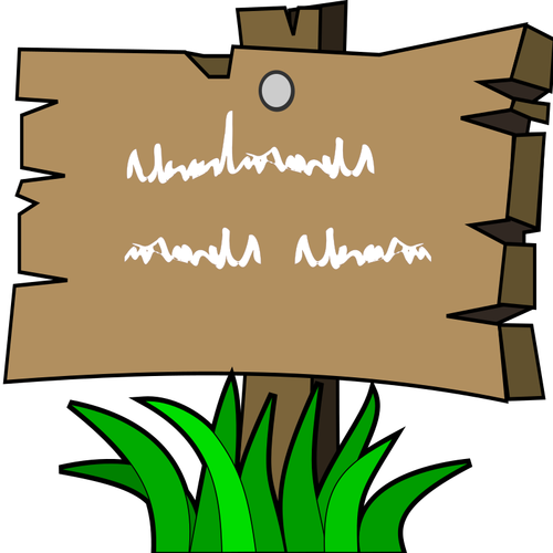 Drewniany znak