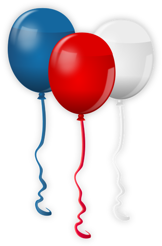 Vector clip art of Independence Day balloons