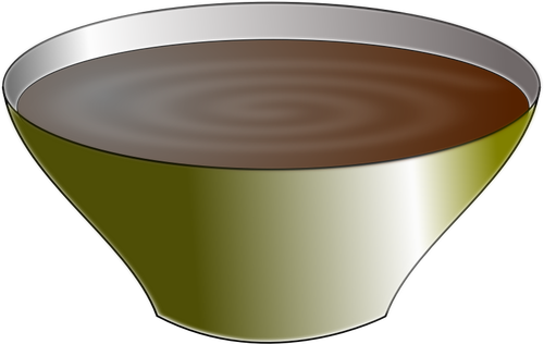 Gráficos vectoriales de cuenco lleno de crema de chocolate