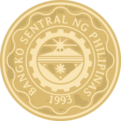 5 peso monety wektor