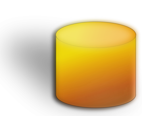 Orange vector image of database