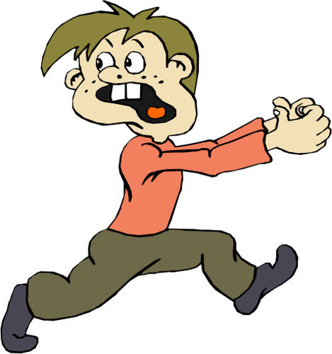 Vector graphics of runaway boy