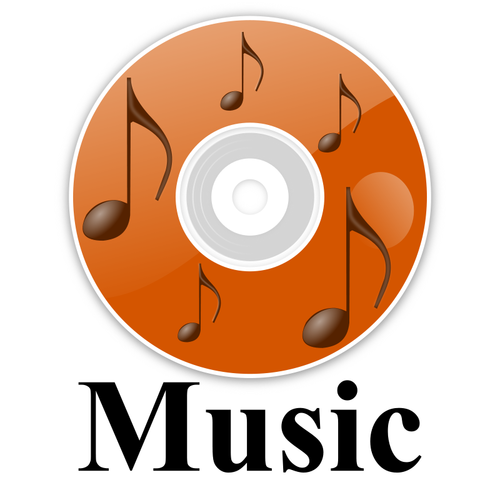 Music file icon vector drawing