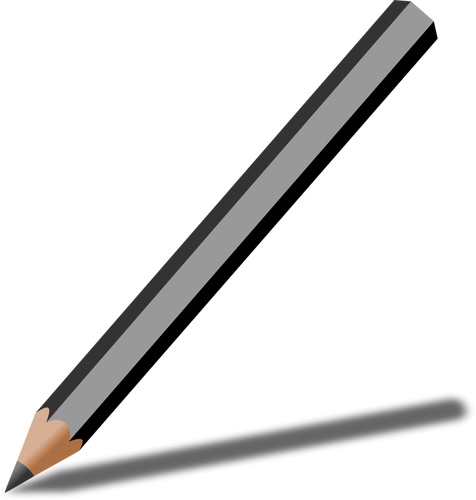 Graphite pencil with shadow vector illustration