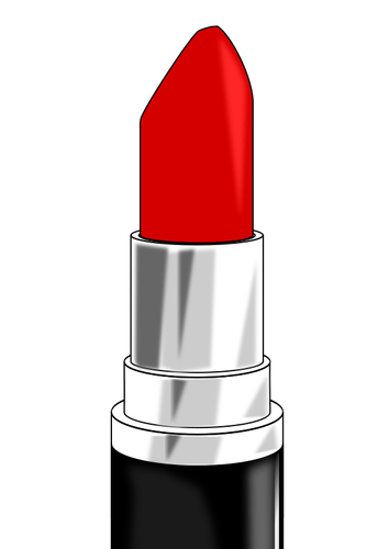 Ilustración de vector de lápiz labial rojo brillante