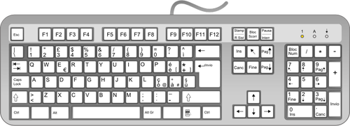 Italiană tastaturii vectorul imagine