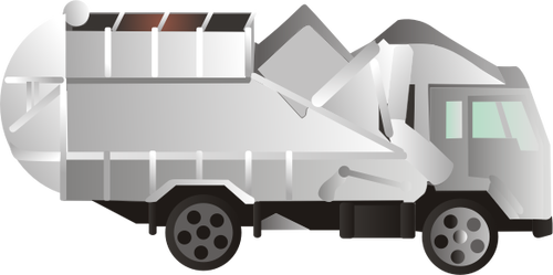 Vector drawing of garbage truck