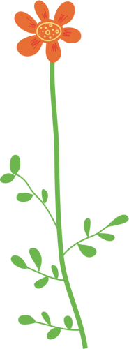 Vektor-Bild weich orange Blütenblätter Blume