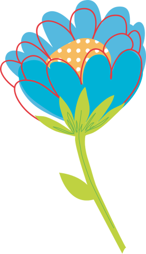 Blue flower vector