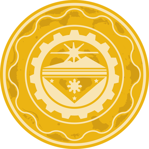Golden coin vector
