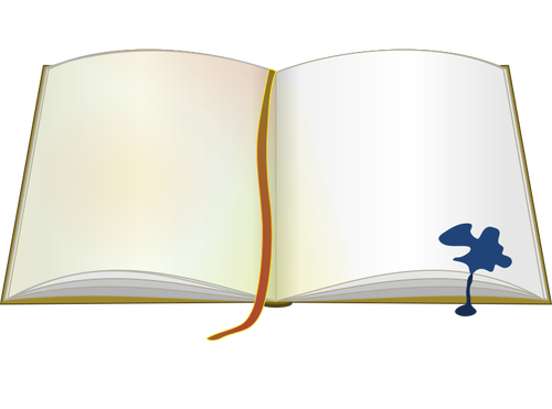 Åpen bok med bokmerke