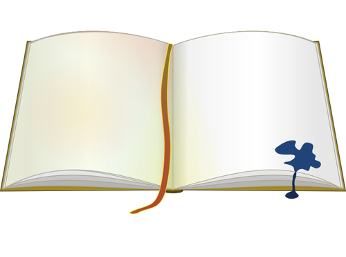 Open book with bookmark