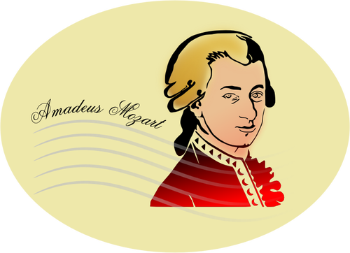 Mozart vector illustration