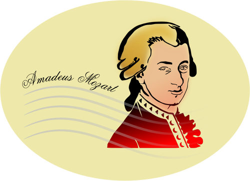 Illustration vectorielle de Mozart