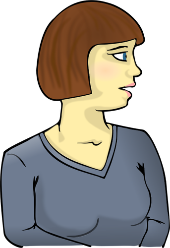 Woman looking sideways vector image