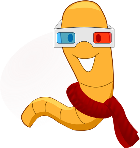 시네마 3D 안경 웜 벡터 그래픽