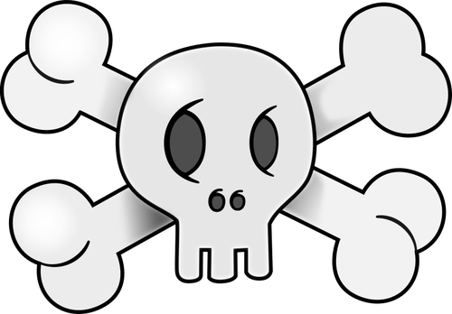 Comic skull | Public domain vectors