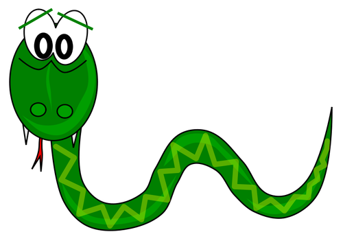 Imagine vectorială de şarpe cu clopoţei